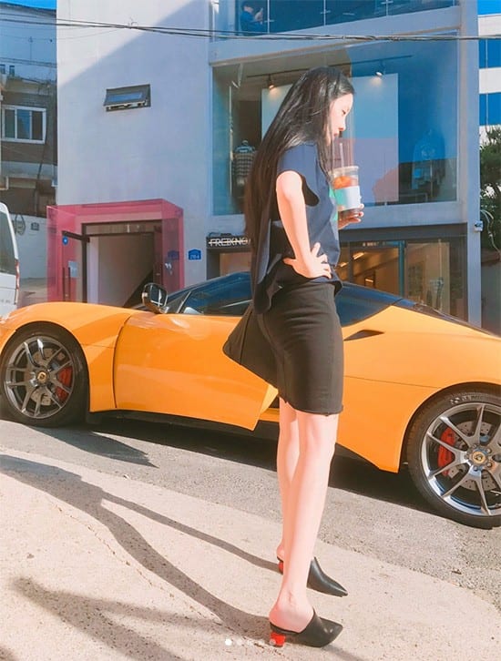 Girl and cars