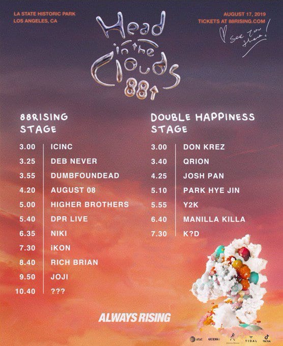 88rising’s Head In The Clouds Festival With iKON, DPR Live & More To Be